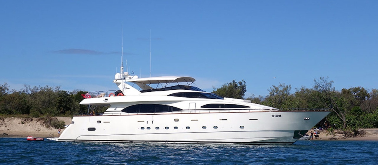Luxury superyacht Lady Pamela for hire on Sydney Harbour, up to 34 guests