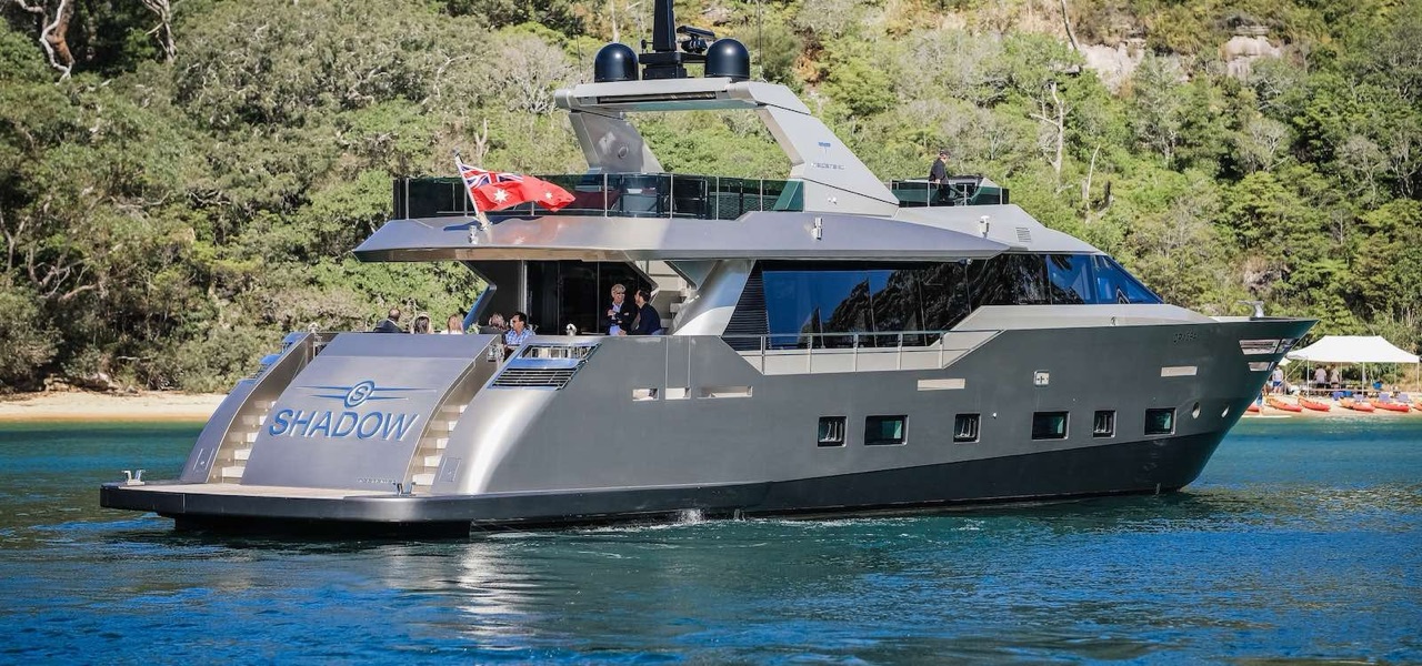 Luxury superyacht Shadow for hire on Sydney Harbour, up to 90 guests